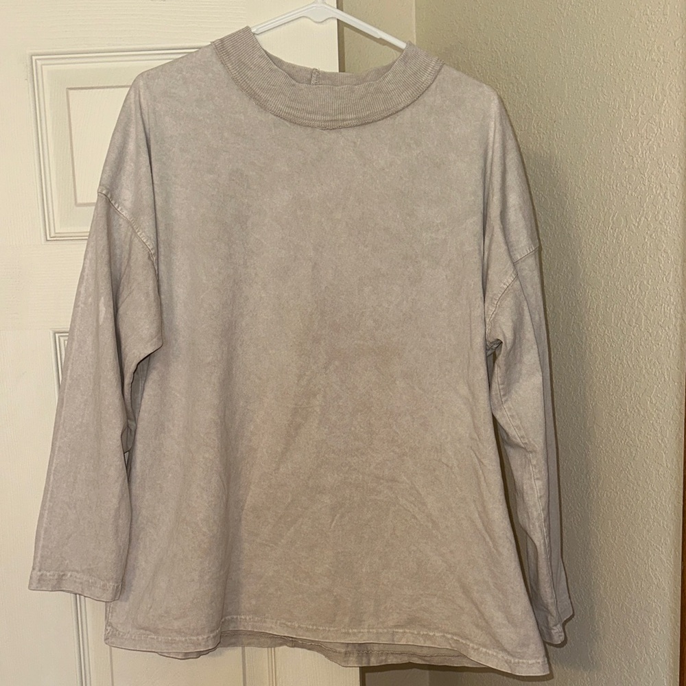 Casual Gray Women's Top